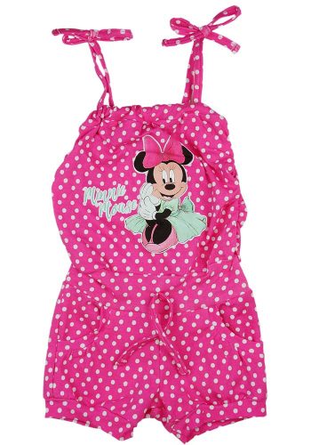 Nyári kislány overál Minnie egér mintával pink színben