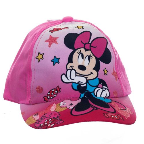 Minnie egér mintás kislány baseball sapka pink színben