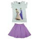 Kétrészes szoknyás nyári szett kislányoknak Frozen mintával fehér színben