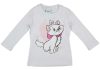 Hosszú ujjú kislány póló Marie cica mintával