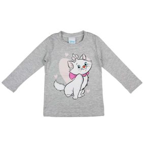 Hosszú ujjú kislány póló Marie cica mintával