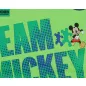 Kétrészes nyári kisfiú szett Mickey egér mintával zöld és kék színben