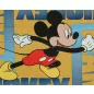Kétrészes nyári kisfiú szett Mickey egér mintával sárga és kék színben