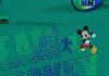 Zsinóros tornazsák Mickey egér mintával zöld színben