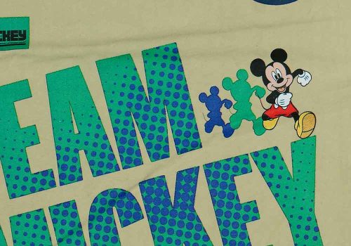 Zsinóros tornazsák Mickey egér mintával barna színben