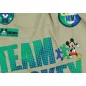 Vállfás oviszsák focis Mickey egér mintával homok színben