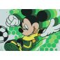 Rövid ujjú kisfiú póló focis Mickey mintával fehér színben
