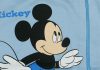Hosszú ujjú vékony pamut hálózsák Mickey egér mintával 1,5 TOG világoskék színben