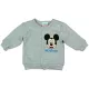 Elöl patentos baba kardigán Mickey egér mintával szürke színben