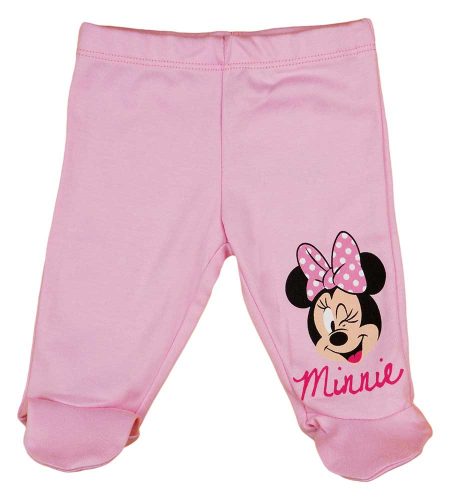 Pamut kislány baba nadrág Minnie egér mintával rózsaszín színben