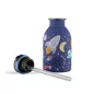   24BOTTLES Kids Urban 250ml rozsdamentes acél kulacs szívószálas kupakkal, Space Friends