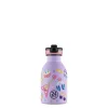 24BOTTLES Kids Urban 250ml rozsdamentes acél kulacs szívószálas kupakkal, Music Friends