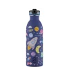 24BOTTLES Kids Urban 500ml rozsdamentes acél kulacs szívószálas kupakkal, Space Friends
