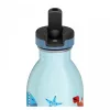 24BOTTLES Kids Urban 500ml rozsdamentes acél kulacs szívószálas kupakkal, Sea Friends