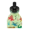 24BOTTLES Kids Urban 250ml rozsdamentes acél kulacs szívószálas kupakkal, Jurassic Friends