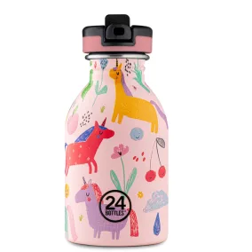   24BOTTLES Kids Urban 250ml rozsdamentes acél kulacs szívószálas kupakkal, Magic Friends