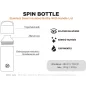   24BOTTLES Spin Bottle 730ml rozsdamentes acél bögre, Hey! Blue