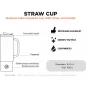   24BOTTLES Straw Cup 800ml rozsdamentes acél bögre szívószállal, Brushed Steel