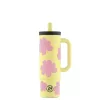 24BOTTLES Straw Cup 800ml rozsdamentes acél bögre szívószállal, Daydreaming Yellow