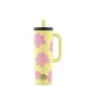 24BOTTLES Straw Cup 800ml rozsdamentes acél bögre szívószállal, Daydreaming Yellow
