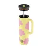 24BOTTLES Straw Cup 800ml rozsdamentes acél bögre szívószállal, Daydreaming Yellow