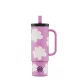 24BOTTLES Straw Cup 800ml rozsdamentes acél bögre szívószállal, Daydreaming Pink