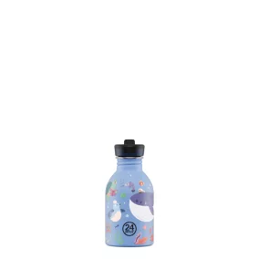  24BOTTLES Kids Urban 250ml rozsdamentes acél kulacs szívószálas kupakkal, Ocean Friends