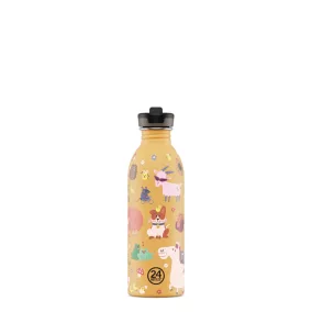   24BOTTLES Kids Urban 500ml rozsdamentes acél kulacs szívószálas kupakkal, Farm Friends