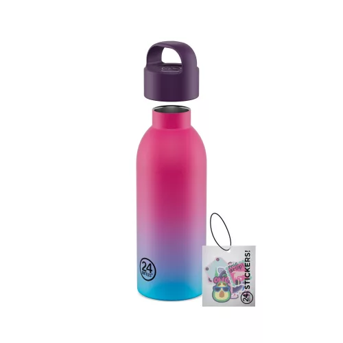 24BOTTLES Young Clima 500ml rozsdamentes acél termosz szívószálas kupakkal, Drip Squad