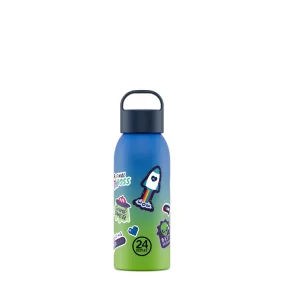   24BOTTLES Young Clima 500ml rozsdamentes acél termosz szívószálas kupakkal, Bob Squad