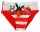 Kisfiú fürdőnadrág Bing nyuszi mintával piros színben