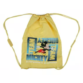 Zsinóros tornazsák Mickey egér mintával sárga színben