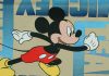 Zsinóros tornazsák Mickey egér mintával homok színben