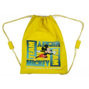 Zsinóros tornazsák Mickey egér mintával sárga színben