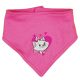 Háromszög nyálkendő Marie cica mintával pink színben