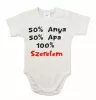 Rövid ujjú bébi kombidressz
