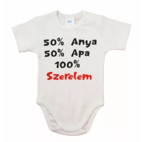 Rövid ujjú bébi kombidressz