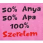 Feliratos rövid ujjú baba body