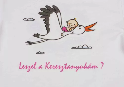 Keresztszülő felkérő rövid ujjú baba body