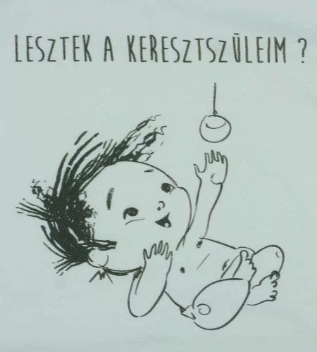 Keresztszülő felkérő rövid ujjú baba body