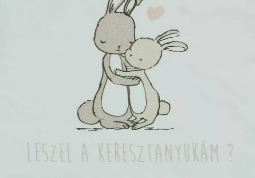 Keresztszülő felkérő rövid ujjú baba body