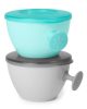 SKIP HOP Tányérok fedővel és Easy Grab fogantyúval Grey,Teal 2 x 240 ml, 3m+