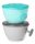 SKIP HOP Tányérok fedővel és Easy Grab fogantyúval Grey,Teal 2 x 240 ml, 3m+
