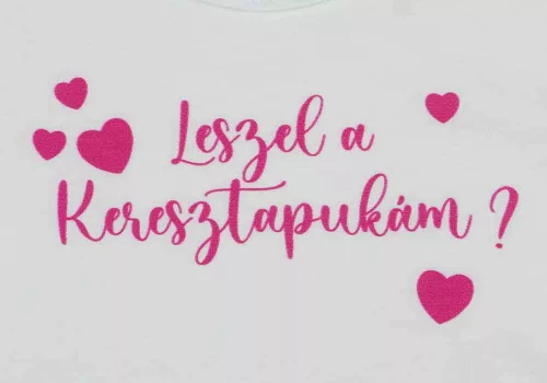 Keresztszülő felkérő rövid ujjú baba body