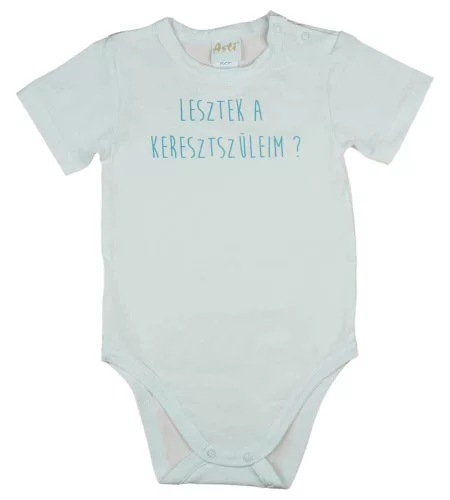 Keresztszülő felkérő rövid ujjú baba body