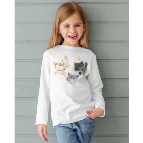 Hosszú ujjú mintás kislány póló