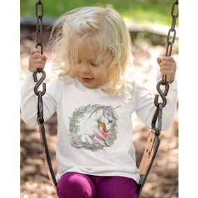 Hosszú ujjú mintás kislány póló