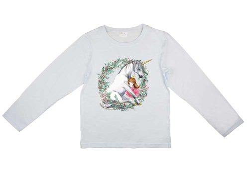 Hosszú ujjú mintás kislány póló