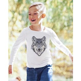 Hosszú ujjú mintás fiú póló