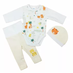 3 részes baba szett Szafaris mintával